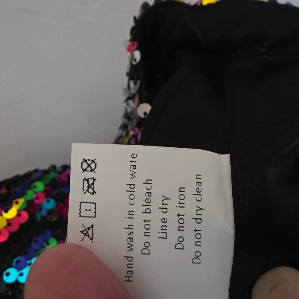 Allegra K Womens XXXL Rainbow Sequin Mini Dress Adjustable Strap‎  Glam Party - Picture 12 of 12